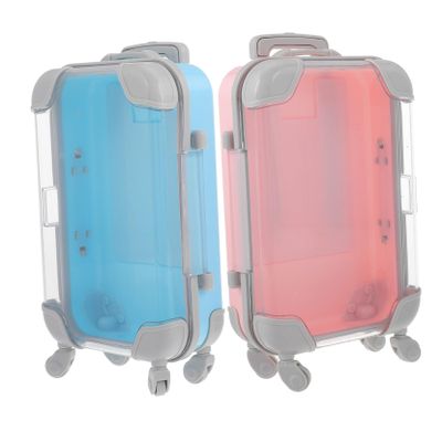 BESPORTBLE 2pcs Mini Suitcase Eyelash Storage Box Makeup Organizer Lightweight Portable Luggage Style Lash Containers for Travel and Daily Use