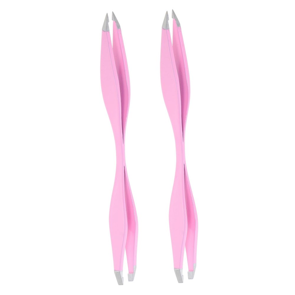 BCOATH 2pcs Stainless Steel Double-ended Tweezers for Crafting Lab Work for Eyebrow Maintenance and Jewelry Making Skin-friendly Multipurpose Tools