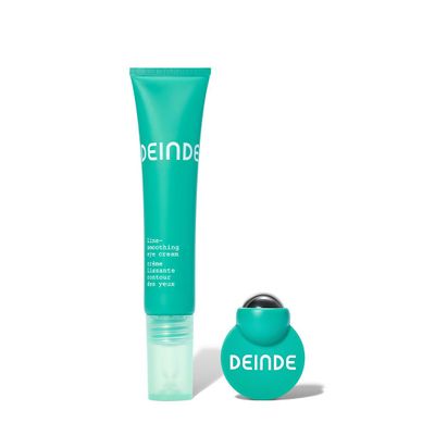 DEINDE Smooth + Cool Duo with Line-Smoothing Eye Cream Plus Ultra-Cooling Mini Roller for Visibly Smoother, Softer, and Plumper Under Eyes