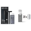 Bevel Safety Razor with Brass Weighted Handle and 30 Double Edge Safety Razor Blade Refills, Single Blade Razor for Men, Designed for Coarse Hair to Prevent Razor Bumps, Black (Packaging May Vary) view 1