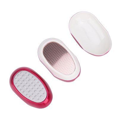 ANGGREK Stainless Steel Foot Scraper, Foot Exfoliator Comfortable Foot Callus Remover 2 in 1 for Calluses (Light Gold) (Rosy Red)