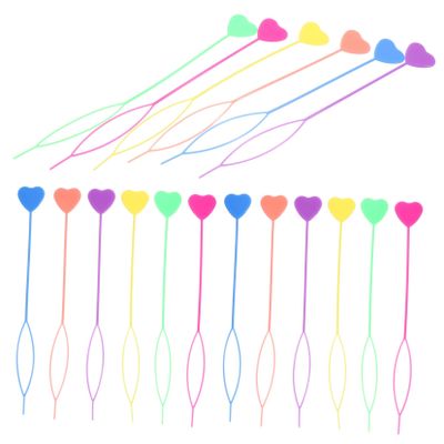 DECOMELODY 30pcs Heart Shaped Hair Braid Tools Use Ponytail Maker for Boy Girl Hair Styling Accessories for Elegant Hairstyles