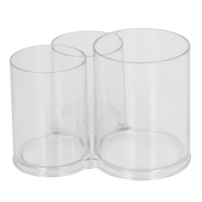 Acrylic Pen Holder, Clear Round Makeup Brush Container, Desk Pencil Cups for for Utensil, Plastic Cylinder Cosmetic Organizer for Foundation, Lipstick, for Home Bathroom Office