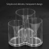 Acrylic Pen Holder, Clear Round Makeup Brush Container, Desk Pencil Cups for for Utensil, Plastic Cylinder Cosmetic Organizer for Foundation, Lipstick, for Home Bathroom Office view 2