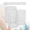 Acrylic Pen Holder, Clear Round Makeup Brush Container, Desk Pencil Cups for for Utensil, Plastic Cylinder Cosmetic Organizer for Foundation, Lipstick, for Home Bathroom Office view 3