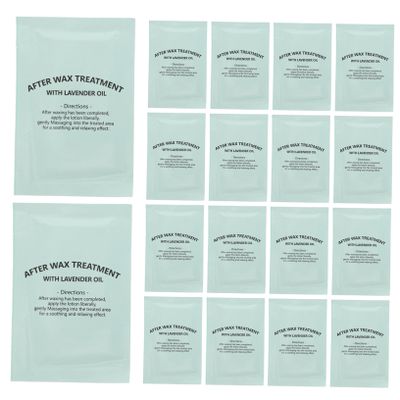Healeved Post Wax Oil Wipes 20 Individually Wrapped Cleansing Pads for Wax Remover and after Care to Soothe Skin and