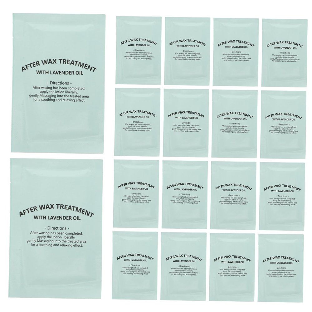 Healeved Post Wax Oil Wipes 20 Individually Wrapped Cleansing Pads for Wax Remover and after Care to Soothe Skin and