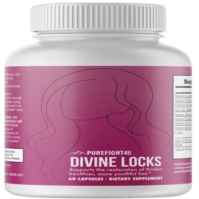 Divine Locks Complex Advanced Unique Hair Growth, Scalp Nourishment | Dietary Supplement | 60 Capsules