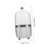 BATHVEVE Makeup Brush Holder with Lid Rotating Desk Organizer for Cosmetics Dustproof Clear Container for Vanity Portable Storage for Brushes and Items for Travel and Everyday Use view 2