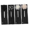 FRCOLOR 4pcs Flower Hair Bun Maker Shaper Lazy Hair Curler Tool for Quick Styling for Sports Fitness Yoga and Parties Includes Black White and Flowers view 1