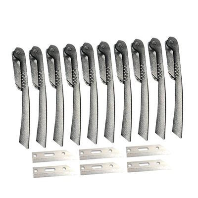 Baluue Professional Makeup Tool 10pc Eyebrow Razor Set with Portable Design for Travel