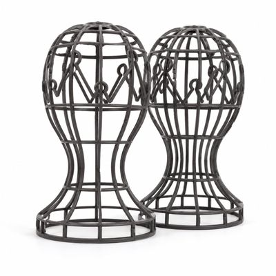 Healeved Wicker Wig Stand Holder for Display and Hair Styling