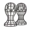 Healeved Wicker Wig Stand Holder for Display and Hair Styling view 1