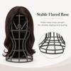Healeved Wicker Wig Stand Holder for Display and Hair Styling view 4