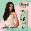 Sensationnel Glamzy Lace Part Wigs - Seraphina Glueless Hand Tied Wider V Parting Synthetic Hair (2 DARKBROWN) view 2