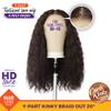 Sensationnel Curls Kinksandco Kinkyedges Wig - Kinky Braid Out 20 Inch Y Part Lace Natural Kinkytexture Edged Hairline for Natural 3C to 4C Hair Textures (F1B/30) view 2
