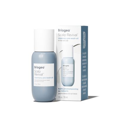 Briogeo Scalp Revival Rosemary Pre-Wash Oil - Moisturizing Scalp Treatment for Dry, Flaky, or Itchy Scalp, Strengthens Hair & Soothes Scalp, Vegan & Cruelty-Free, 1 oz