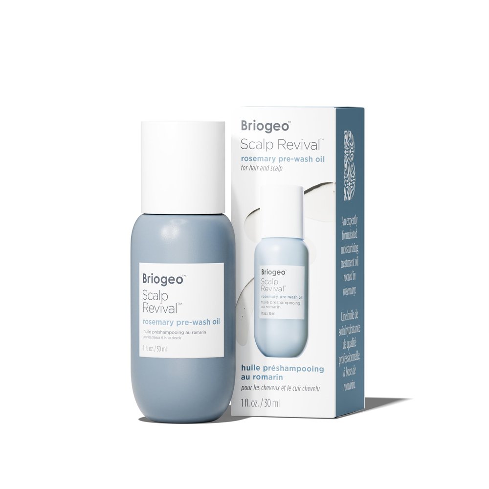 Briogeo Scalp Revival Rosemary Pre-Wash Oil - Moisturizing Scalp Treatment for Dry, Flaky, or Itchy Scalp, Strengthens Hair & Soothes Scalp, Vegan & Cruelty-Free, 1 oz