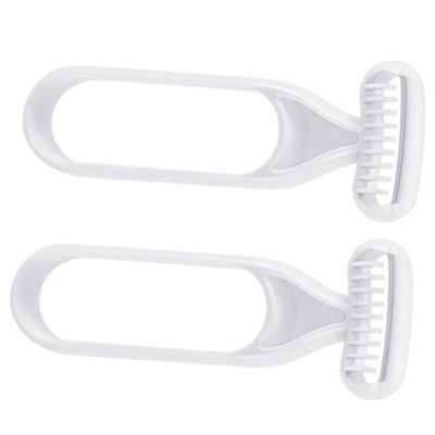 PartyKindom 2pcs Portable Body Hair Trimmer for Women Safe Underarm and Leg Hair Shaver Beauty Care Tool for Travel and Grey Effortless Removal