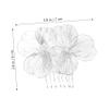 CALLARON Elegant Flower Hair Comb Baroque Design Hair Side Comb for Women Wedding Bridal Accessory view 2