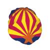 Arizona State Flag Print Bath Hair Cap Double Layer Shower Cap For Women And Men Reusable Lightweight Soft view 2