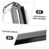 Baluue Folding Comb Keychain Small Beard Comb for Men Portable Fine Tooth Travel Accessory Barber Oval Mirror view 2