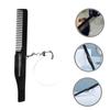Baluue Folding Comb Keychain Small Beard Comb for Men Portable Fine Tooth Travel Accessory Barber Oval Mirror view 3