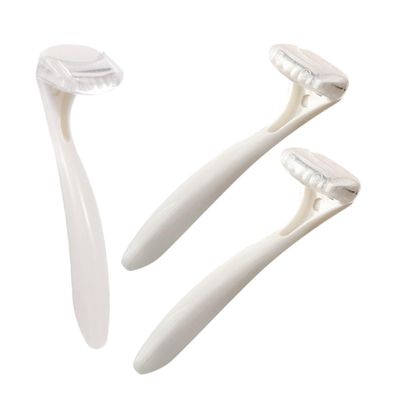 Ipetboom 3pcs Women's Travel Razor Manual Shave Knife Compact Facial Hair Remover for Underarms Intimate Areas Reusable Face Hair Trimmer Remover for Men Women