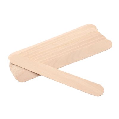 ABOOFAN Kit 100pcs Unhairing Tool Cosmetic Scraper Beauty Care Rod Tongue Spatula Natural Wood Stick