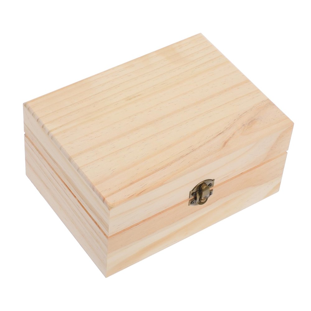GANAZONO Wooden Storage Box Compartmentalized Organization Lattice Design Christmas for Teen Girls Holder for Home Use