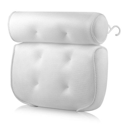 DUYHBAWRS Bathroom Suction Cup Pillow 3D Mesh Cloth Bath Pillow SPA Pillow Bathtub Pillow Back Pillow