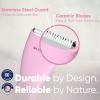 BAREWIZE Bikini Trimmer for Women, Pubic Hair Trimmer | Waterproof, USB-C Rechargeable, LED Light, Replaceable Blade | Electric Razors for Women, Electric Lady Shaver (Blush Pink) view 4
