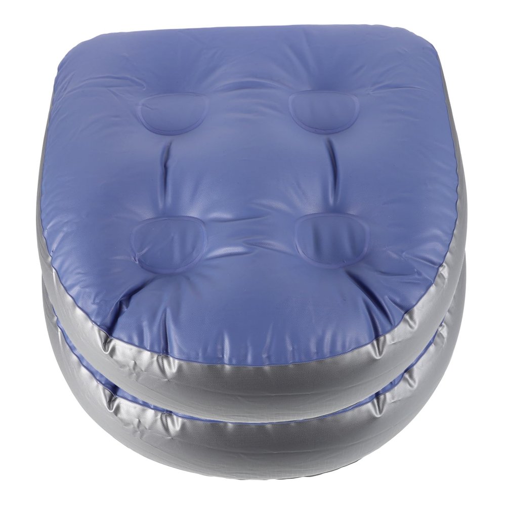 FRCOLOR 2pcs Inflatable Bathtub Cushion with Suction Cups Thickened Spa Seat Booster for Adults Non-Slip Hot Tub Seat Cushion Comfortable Bathing Experience