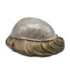 Hair Wonders Men's Toupee Real Human Hair Piece Poly Toupee For Men Human Hair Replacement System Man Hairpieces For Hairloss Protesis Capilar Para Hombre 7X10#1830#18 Medium Blonde+30% Grey view 4