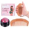 OAKDOLCHE Wooden Birth Comb & Massage Roller Ball Kit for Women Labor and Delivery Essentials, Labor Comb Pregnancy Must Haves, Designed for Expectant Moms view 1