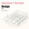 2-Pack Acrylic Makeup Palette Organizer, 7-Slot Eyeshadow Palette Storage, Clear Display Case for Vanity Drawer Countertop, Cosmetic Organizer for Makeup Brushes, Lipstick, Blush Kits view 3