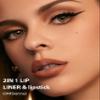 Jutqut 2-in-1 Lip Liner and Lipstick Lip Combo Set, Matte Nude Dark Brown Red Lip Liners, High Pigmented Long Lasting Waterproof Smudge Proof Crayon Makeup 04# view 2