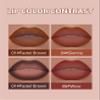 Jutqut 2-in-1 Lip Liner and Lipstick Lip Combo Set, Matte Nude Dark Brown Red Lip Liners, High Pigmented Long Lasting Waterproof Smudge Proof Crayon Makeup 04# view 4