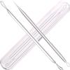 Azosowo 2-Pack Blackhead Remover Tools, Pimple Popper Tool Kit, Pimple Extractor Tools, Blackhead Extractor for Zit, Comedone, Acne, Whitehead - with Case view 1
