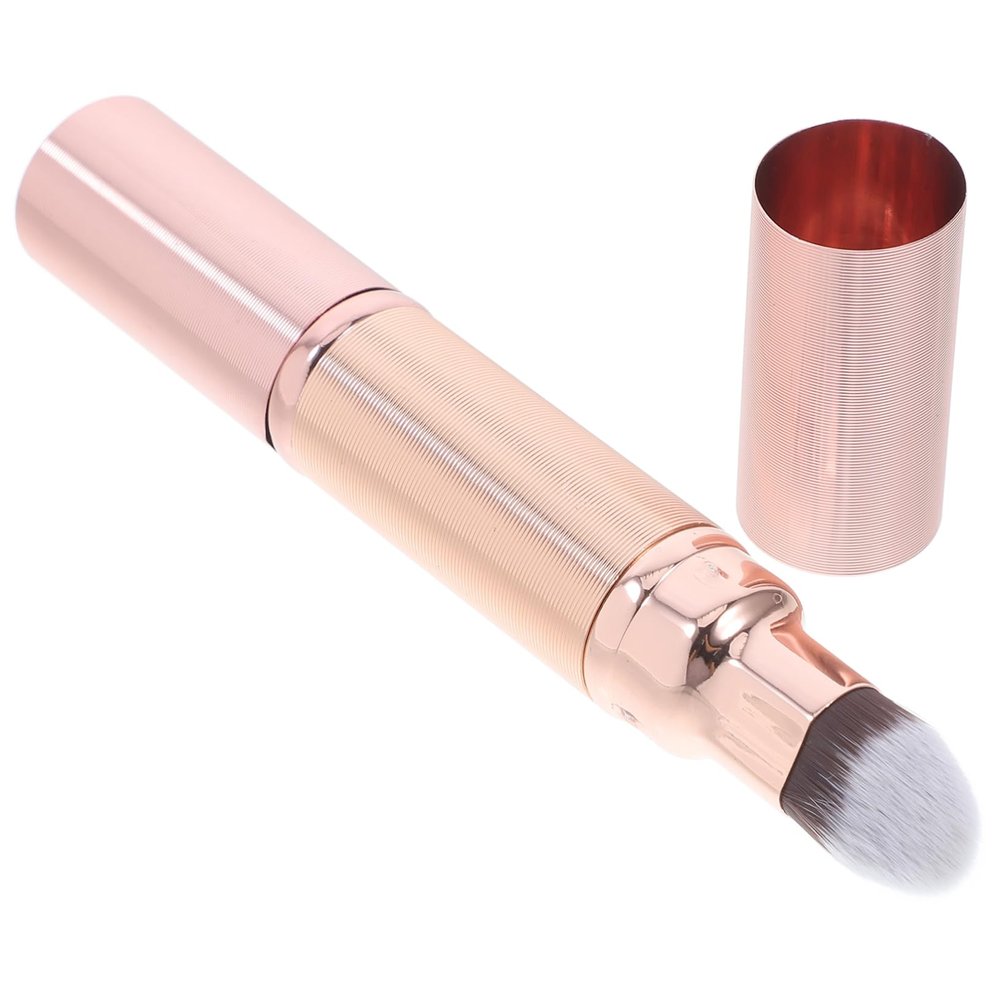 BATHVEVE Retractable Dual-ended Makeup Brush Versatile Concealer and Powder Applicator for Women Soft Bristles for Loose Powder Foundation Travel-friendly Beauty Tool