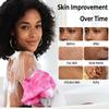 African Net Sponge Authentic - 2 Pieces Exfoliating Body Scrubber Bath Sponge Camellia&Green- Back Scrubber Washcloth for Shower - Real African Scrub Exfoliator Body Care Bathing Accessorie view 3