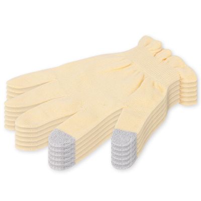 Cotton Moisturizing Gloves Overnight Hand Beauty Gloves Touchscreen Sleeping Gloves (S-Beige, Count, 6)