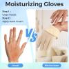 Cotton Moisturizing Gloves Overnight Hand Beauty Gloves Touchscreen Sleeping Gloves (S-Beige, Count, 6) view 3