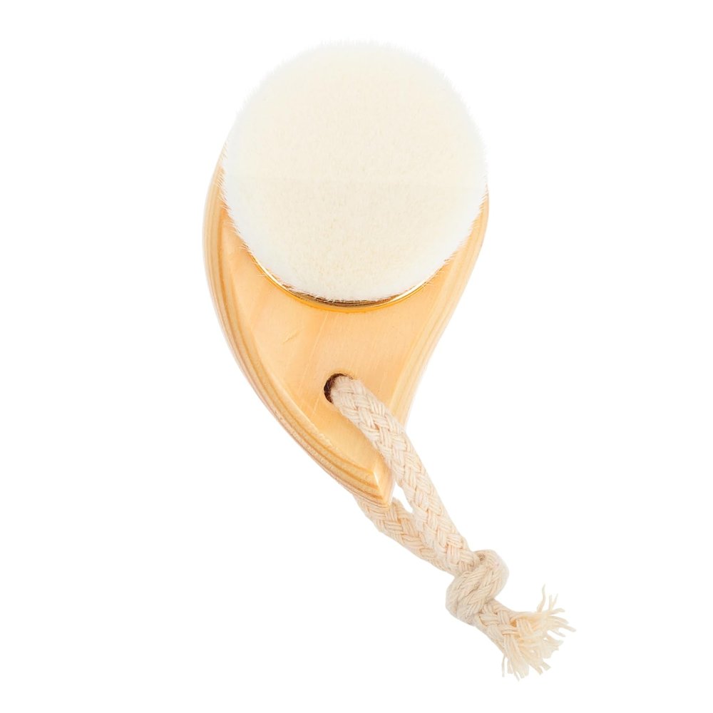 Beatifufu Wooden Face Washing Brush Gentle Skin Cleanser Face Scruber for Pores Sonic Facial Brush