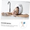 BATHVEVE 2pcs Handle Bath Brush for Exfoliating and Deep Cleaning for Shower Scrubber for Men and Women Gently Massages Skin and Removes for Hard Reach Areas view 4