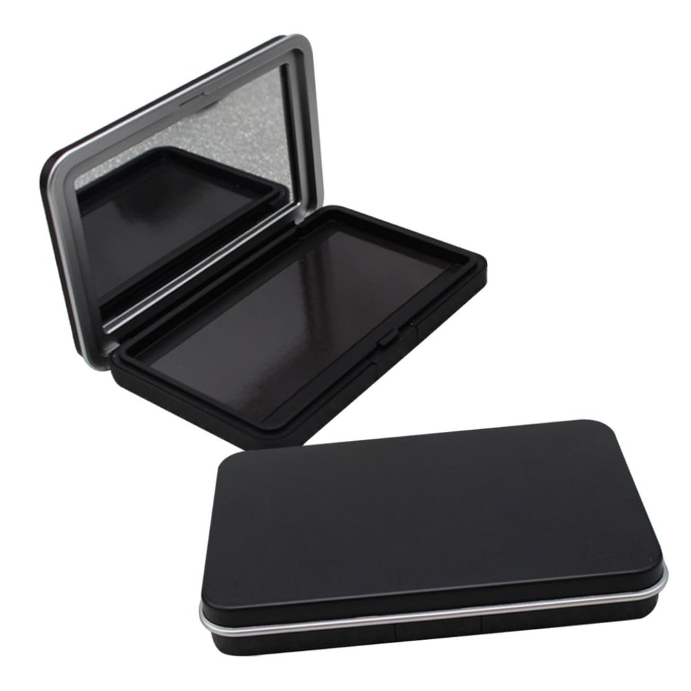 DECORNIJIA 2pcs Matte Eyeshadow Powder Cases Empty Boxes Mirror Portable Refillable Makeup Palette