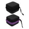 BATHVEVE 2Pcs Portable Essential Oil Storage Bags with Shockproof PU Material and Lanyard Flexible Divider Organizer for Travel and Safe Bottle Carrying view 1