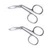 Baluue 2pcs Professional Eyebrow Tweezers Long Slanted Tweezers Stainless Steel for Women Brow and Facial Hair Removal view 1