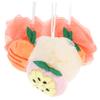 HONMEET 3pcs Flowers Exfoliating Shower Balls for Women Bath Body Scrubber for Washing Random Style view 1