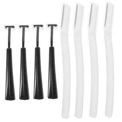 DEARMAMY 4sets Eyebrow Razor Kit for Women Portable Brow Trimmer Non-Slip Grip Facial Hair Removal Tool